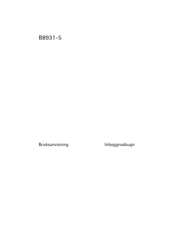 Aeg-Electrolux B8931-5-M User manual Aeg-Electrolux B8931-5-M User manual