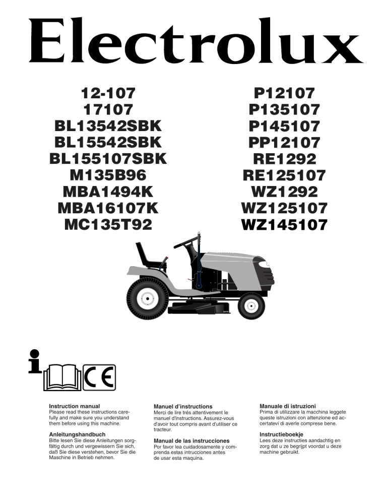 Electrolux 12-107 User manual Electrolux 12-107 User manual