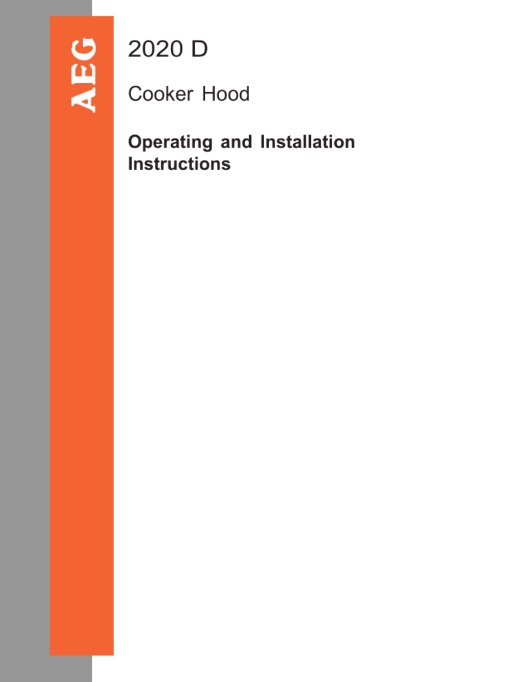 AEG 2020D-M User manual AEG 2020D-M User manual