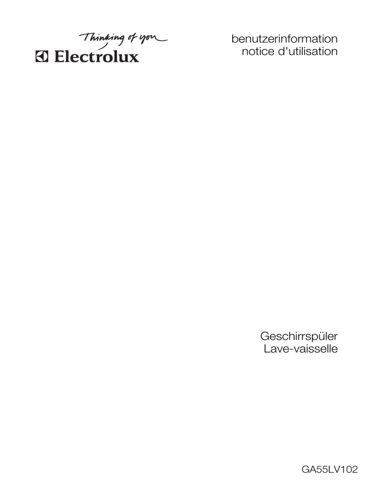 Electrolux 91136503802, GA55LV102 User manual Electrolux 91136503802, GA55LV102 User manual