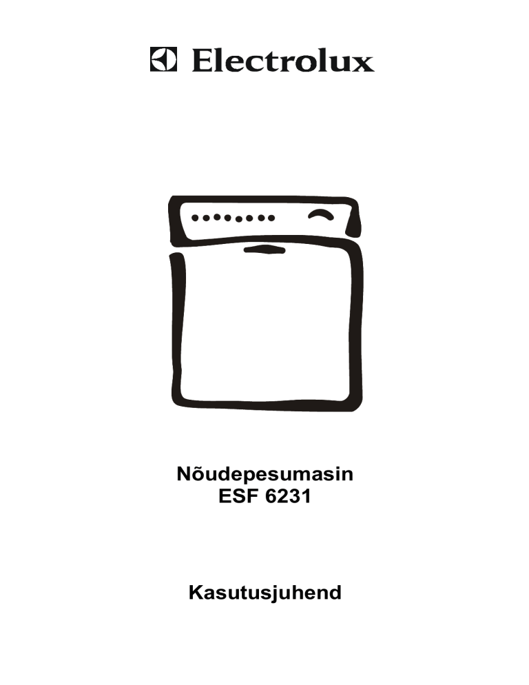 Electrolux ESF6231W User manual Electrolux ESF6231W User manual