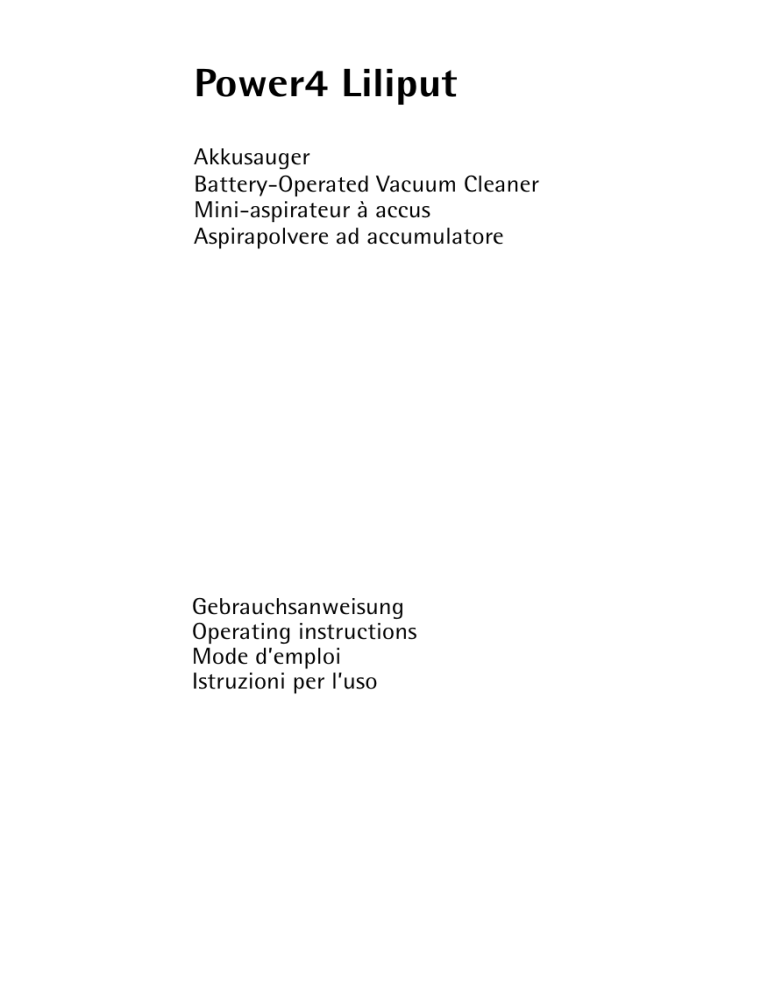 AEG LILIPUTPOWER3, LILIPUTPOWER4 User manual AEG LILIPUTPOWER3, LILIPUTPOWER4 User manual