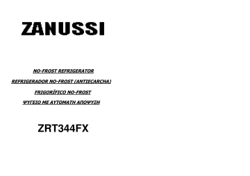 Zanussi ZRT334W Only For TR User manual Zanussi ZRT334W Only For TR User manual