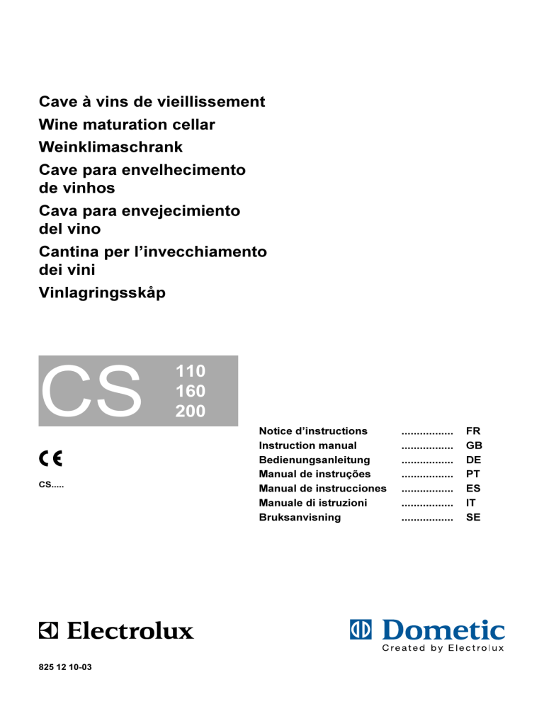 Electrolux CS110DV, CS160DV, CS200D, CS165D User manual Electrolux CS110DV, CS160DV, CS200D, CS165D User manual