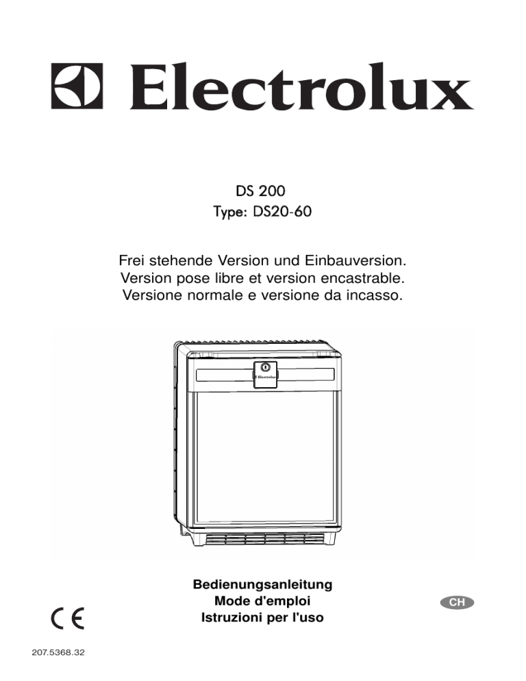 Electrolux DS200FS User manual Electrolux DS200FS User manual