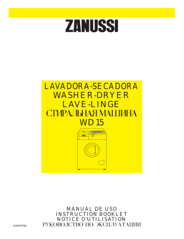Zanussi WD15INPUT User manual Zanussi WD15INPUT User manual