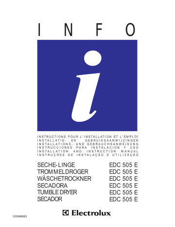 Electrolux EDC505E User manual Electrolux EDC505E User manual