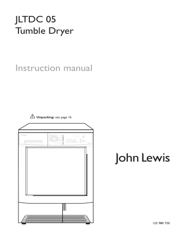 John Lewis JLTDC05 User manual John Lewis JLTDC05 User manual