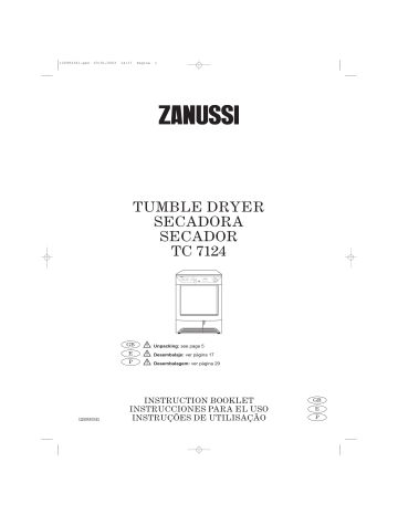 Zanussi TC7124 User manual Zanussi TC7124 User manual