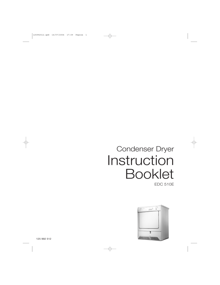 Electrolux EDC510E User manual Electrolux EDC510E User manual