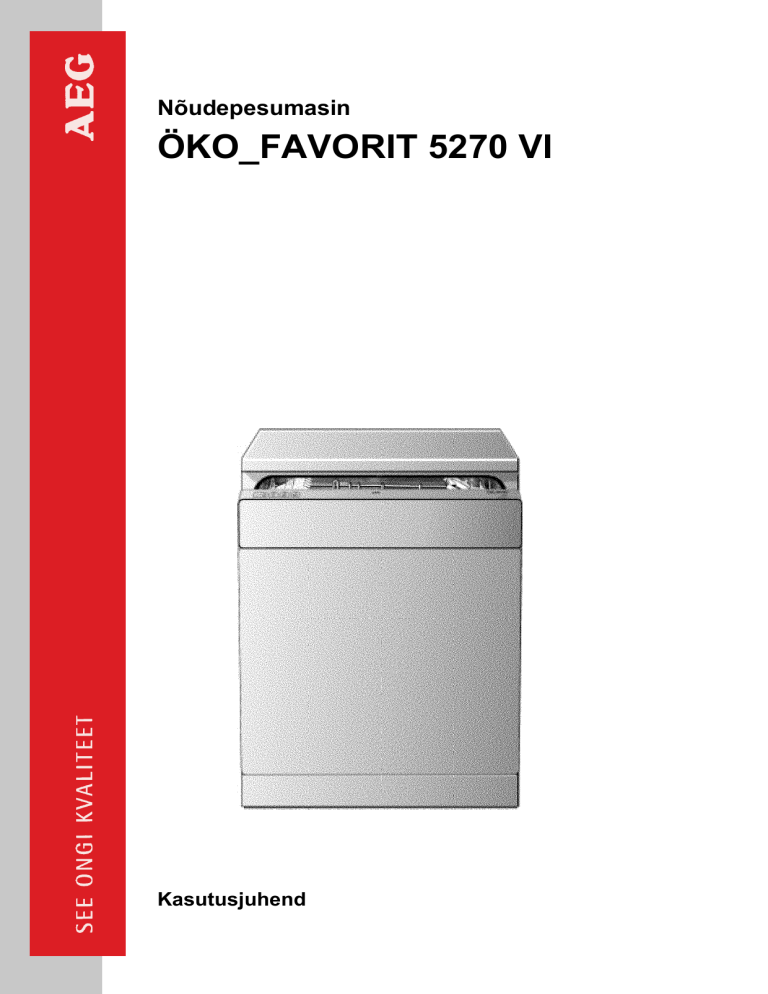 AEG F5270VI User manual AEG F5270VI User manual