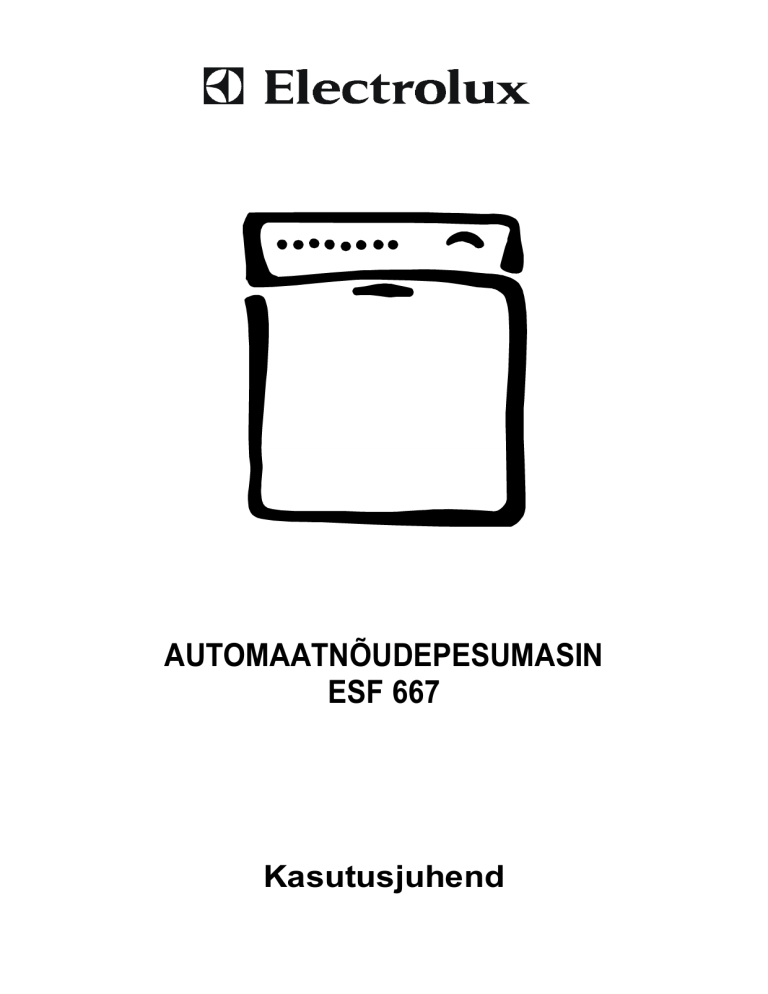 Electrolux ESF667W User manual Electrolux ESF667W User manual