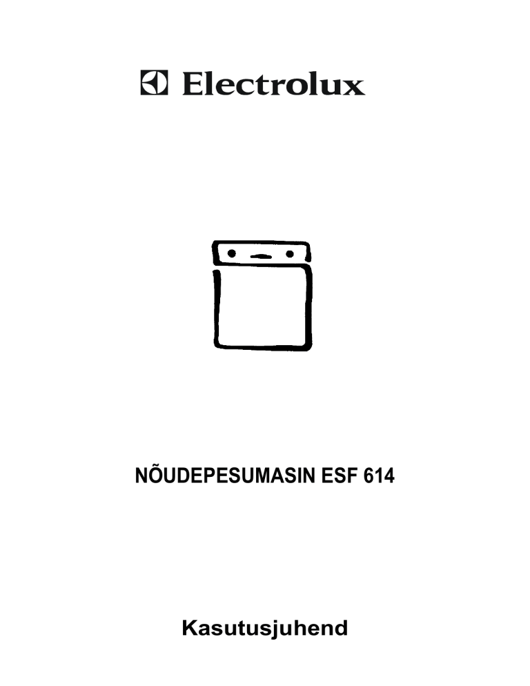Electrolux ESF614 User manual Electrolux ESF614 User manual