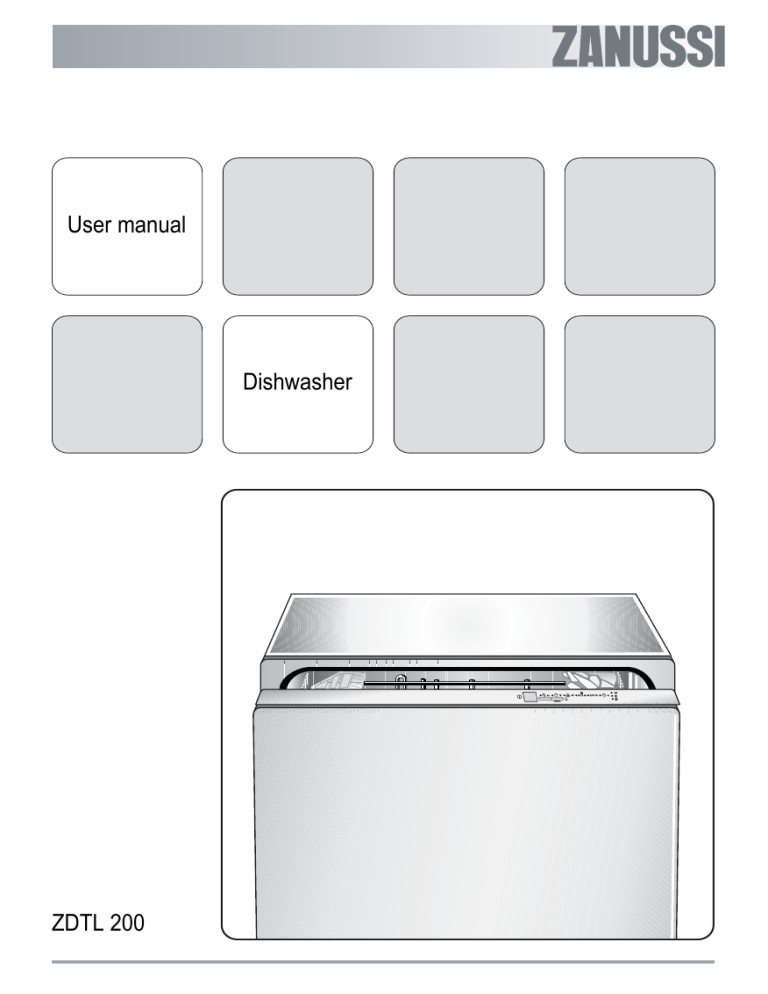 Zanussi ZDTL200 User manual Zanussi ZDTL200 User manual