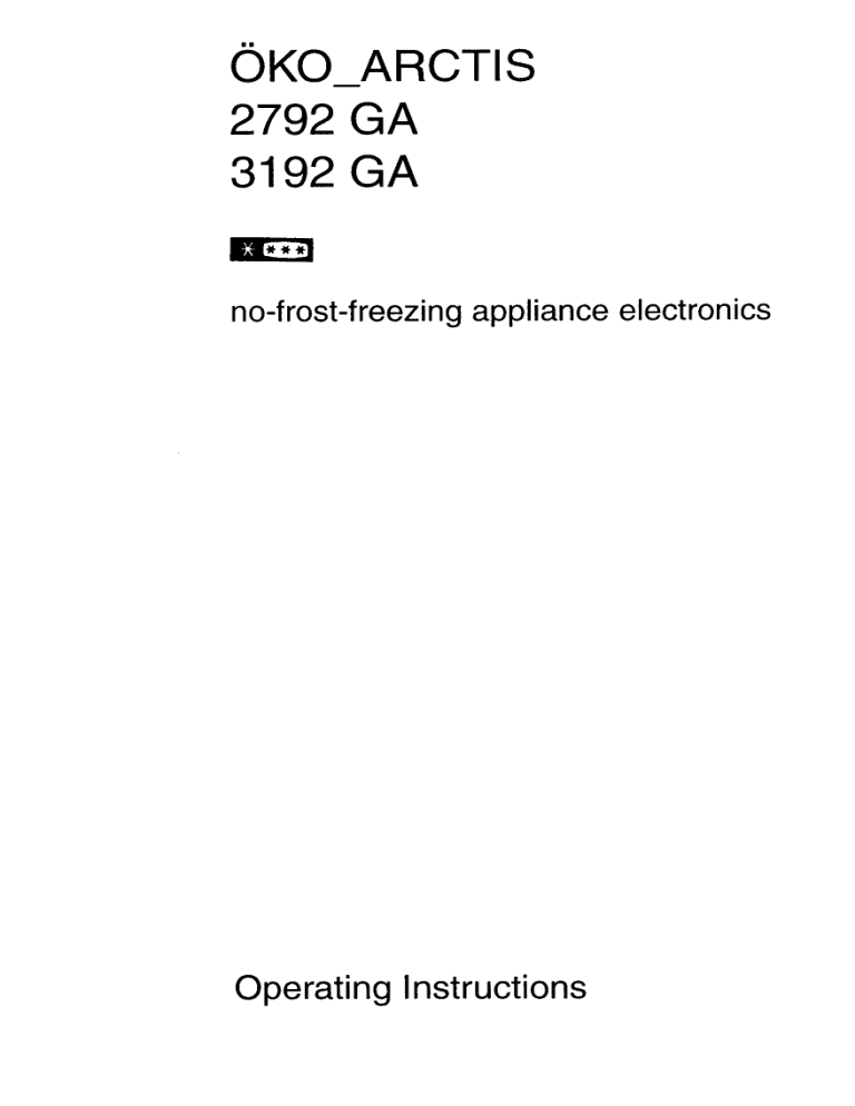 AEG A2792GA User manual AEG A2792GA User manual