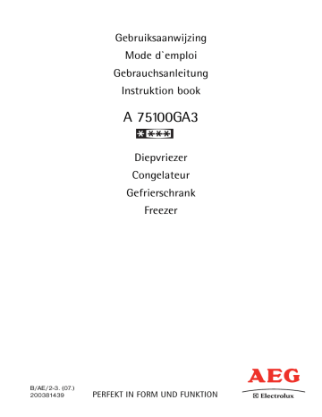 Aeg-Electrolux A75100GA3 User manual Aeg-Electrolux A75100GA3 User manual