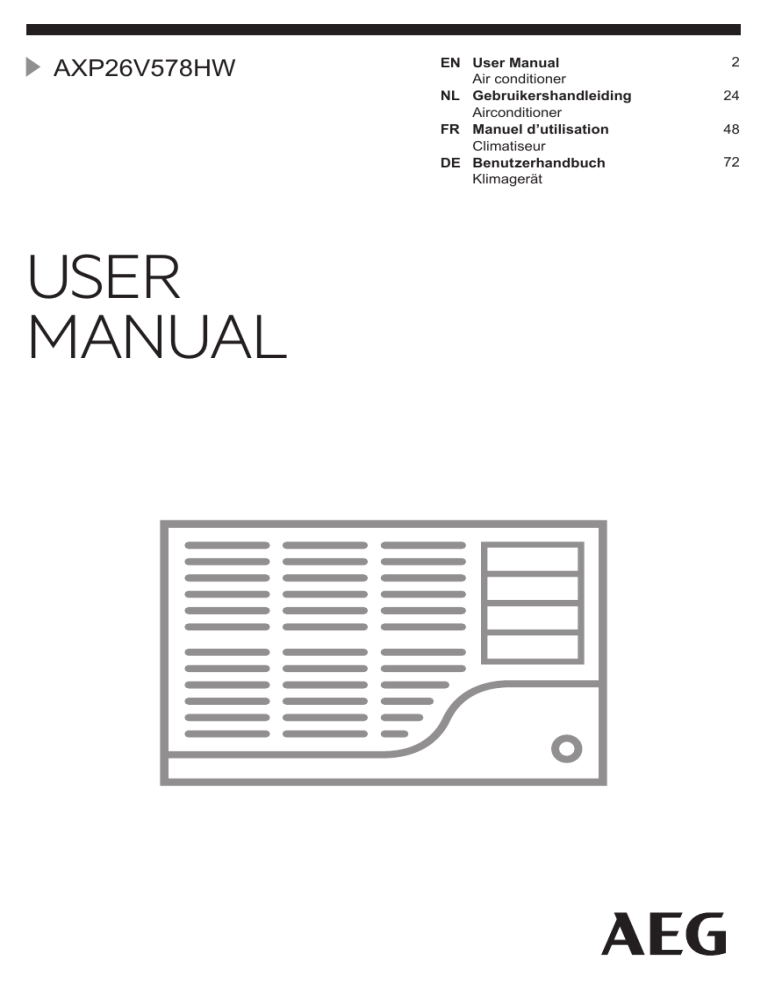 AEG AXP26V578HW User manual AEG AXP26V578HW User manual