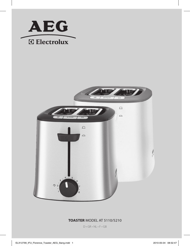 AEG AT5110, AT5210 User manual AEG AT5110, AT5210 User manual