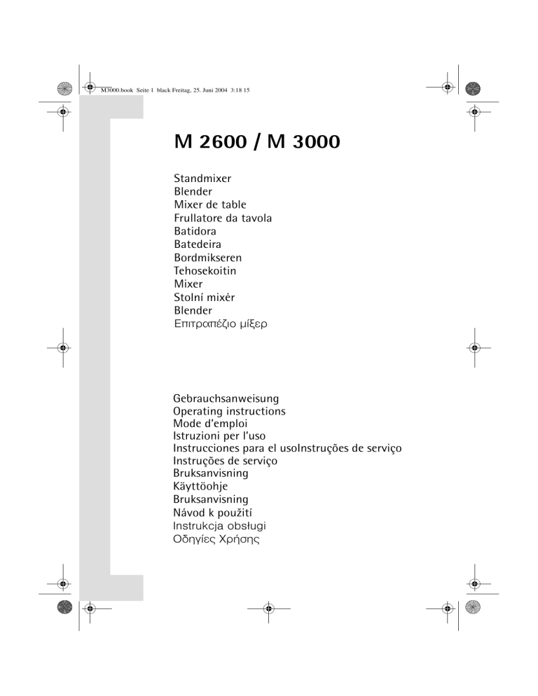 AEG M3000 User manual AEG M3000 User manual