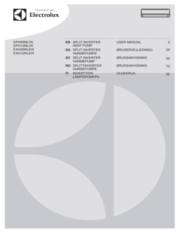 Electrolux EPH09MLIWI User manual Electrolux EPH09MLIWI User manual