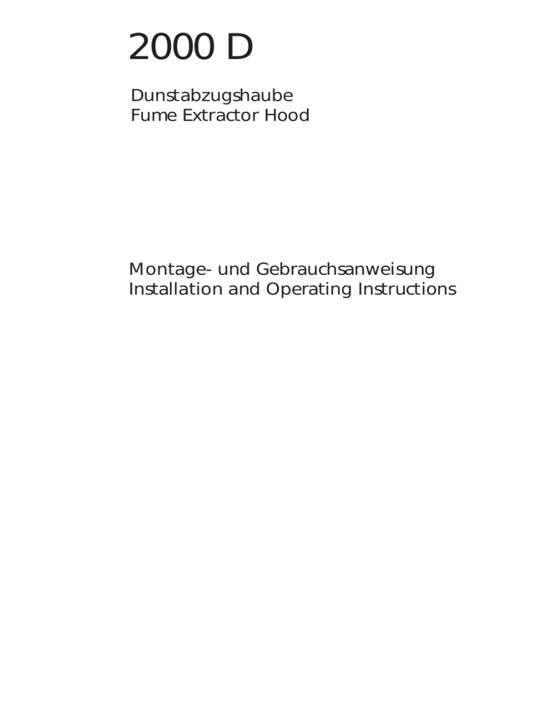 AEG 2000D-M User manual AEG 2000D-M User manual