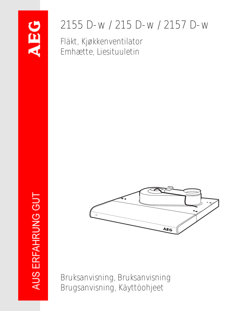 AEG 2157D-W, 2155D-W User manual AEG 2157D-W, 2155D-W User manual