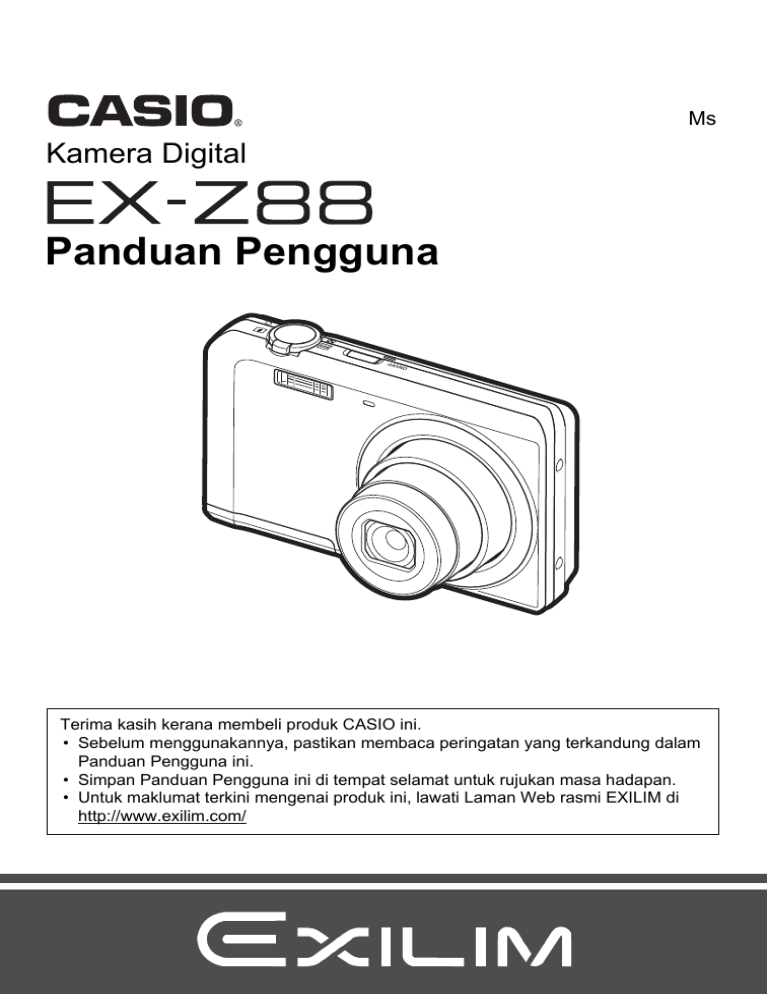 Casio EX-Z88 User manual Casio EX-Z88 User manual
