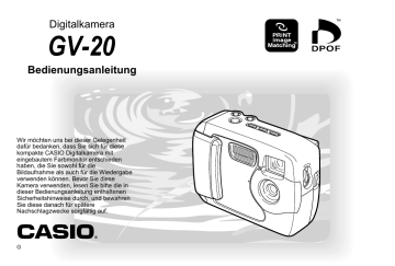 Casio GV-20 User manual Casio GV-20 User manual