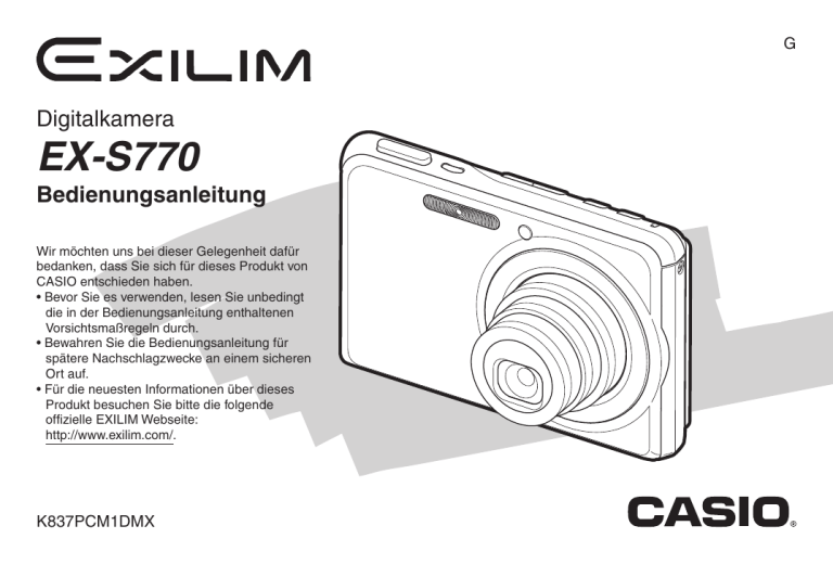 Casio EX-S770D User manual Casio EX-S770D User manual
