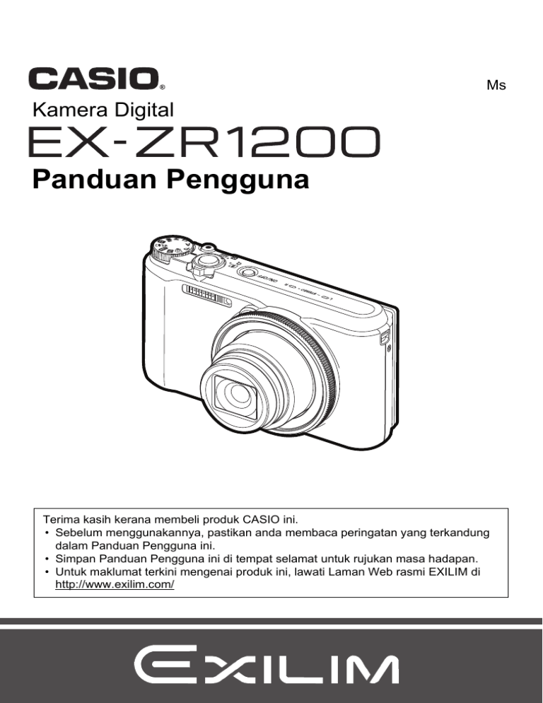 Casio EX-ZR1200 User manual Casio EX-ZR1200 User manual