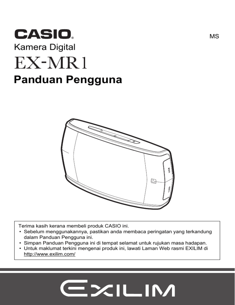 Casio EX-MR1 User manual Casio EX-MR1 User manual