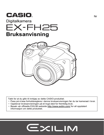 Casio EX-FH25 Brukermanual | Manualzz Casio EX-FH25 Brukermanual | Manualzz