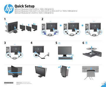 Hp Elitedisplay E Inch Led Backlit Monitor Manualzz