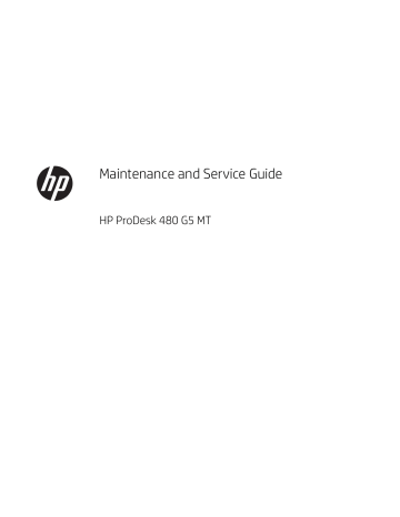 HP ProDesk 480 G5 Microtower PC User manual HP ProDesk 480 G5 Microtower PC User manual