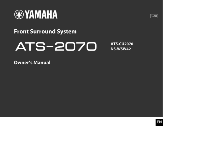 Yamaha ATS-2070 Owner's manual Yamaha ATS-2070 Owner's manual
