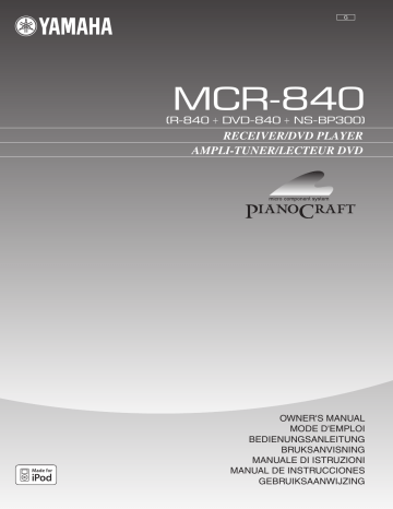 Yamaha MCR-840 OWNER'S MANUAL | Manualzz Yamaha MCR-840 OWNER'S MANUAL | Manualzz
