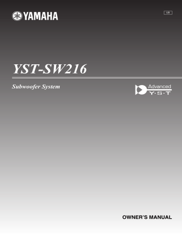 Yamaha YST-SW216 Owner's manual Yamaha YST-SW216 Owner's manual