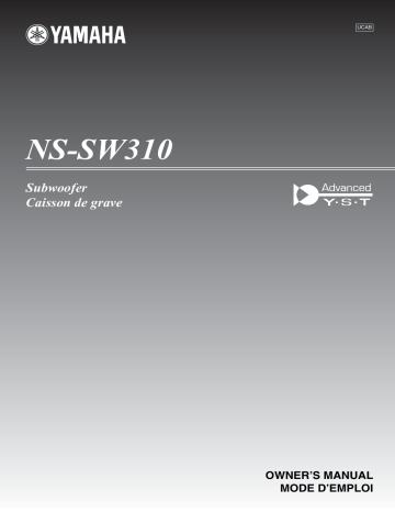 Yamaha NS-SW310 Owner's manual Yamaha NS-SW310 Owner's manual