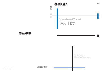 Yamaha YRS-1100 Owner's Manual | Manualzz