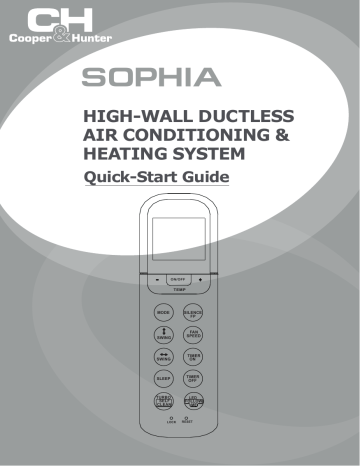 Cooper&Hunter CH-09SPH-115V, CH-S36FTXW-SV Quick start guide Cooper&Hunter CH-09SPH-115V, CH-S36FTXW-SV Quick start guide