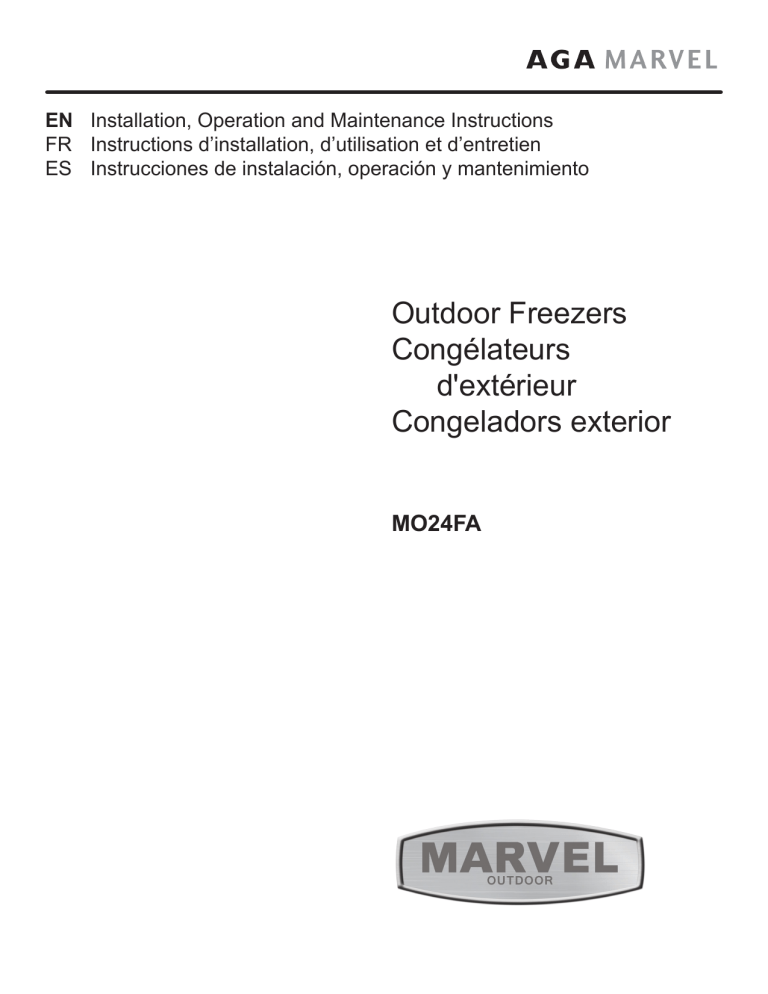 Marvel MO24FAS1LS Owner's manual Marvel MO24FAS1LS Owner's manual