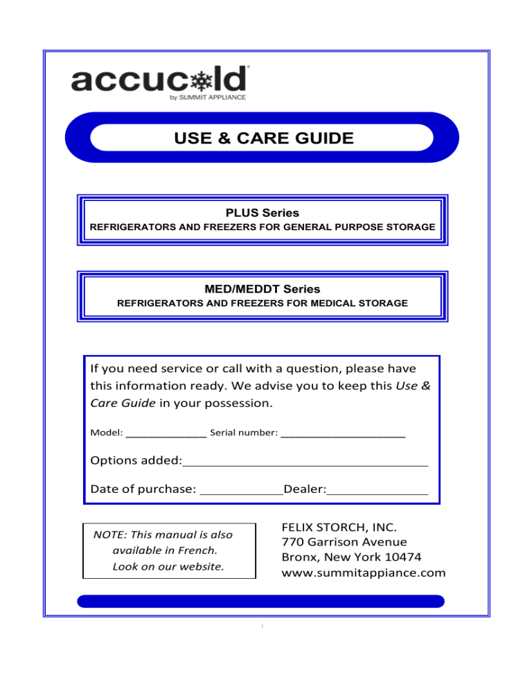 Summit CM411L7PLUS, FF511L7PLUS, FF28LWHPLUS User manual Summit CM411L7PLUS, FF511L7PLUS, FF28LWHPLUS User manual