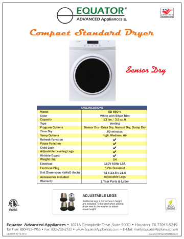 Equator EW824ED860 User manual Equator EW824ED860 User manual