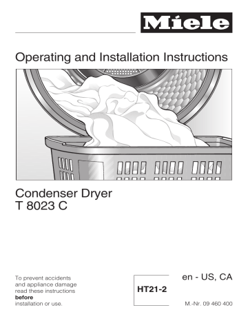 Miele 12802311USA Product Manual | Manualzz Miele 12802311USA Product Manual | Manualzz