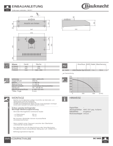 Bauknecht DC 5455 WS/1, DC 5455 WS Installation Instructions Bauknecht DC 5455 WS/1, DC 5455 WS Installation Instructions