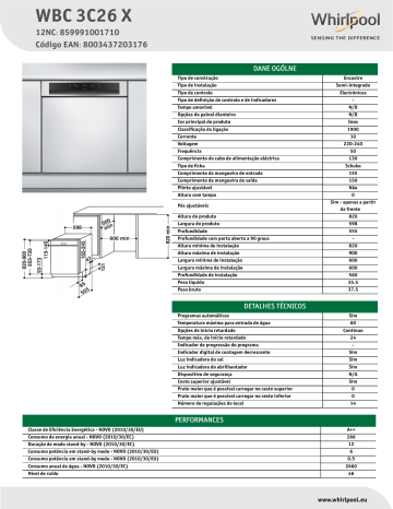 Whirlpool Wbc C X Product Data Sheet Manualzz