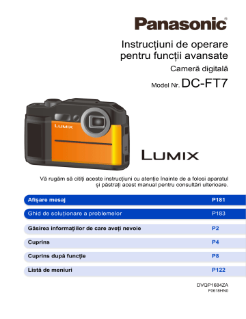 Panasonic DCFT7 Operating instructions Panasonic DCFT7 Operating instructions