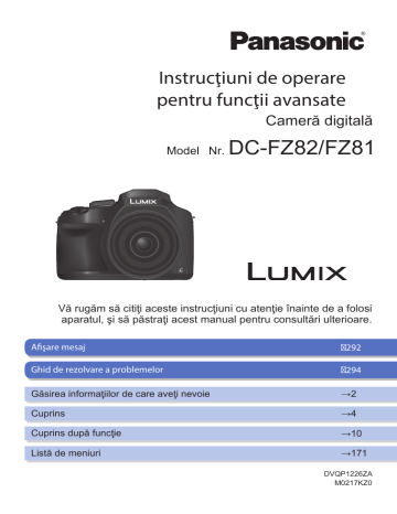 Panasonic DCFZ81 Operating instructions Panasonic DCFZ81 Operating instructions