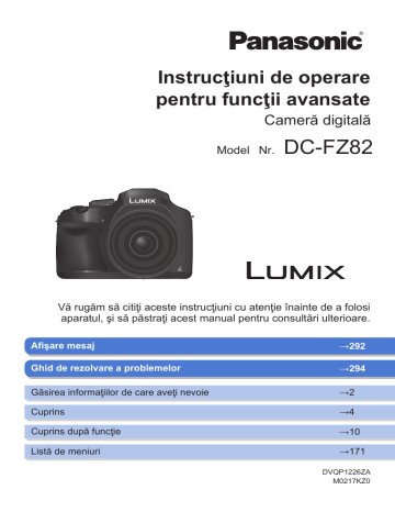 Panasonic DCFZ82 Operating instructions Panasonic DCFZ82 Operating instructions