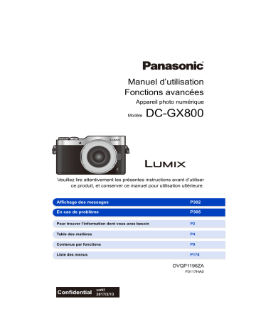 Panasonic DCGX800EG, DC GX800, DCGX800EF User manual Panasonic DCGX800EG, DC GX800, DCGX800EF User manual